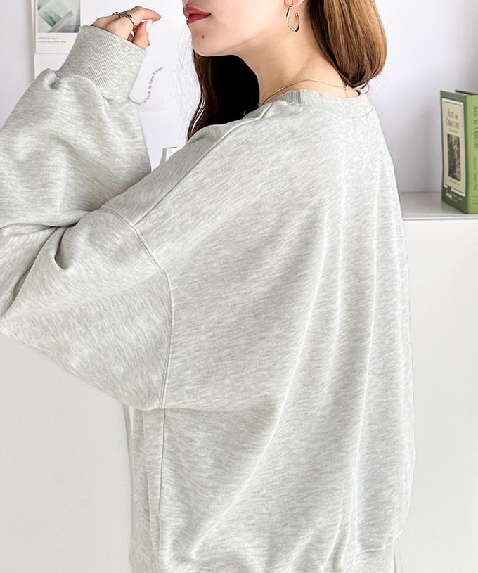 日本 Classical Elf - 低調logo刺繡裏毛休閒T恤-杏