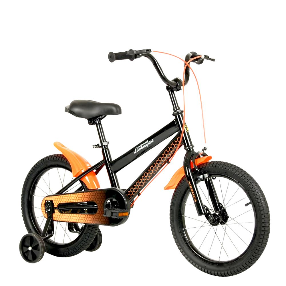 兒童腳踏車12吋-黑橘