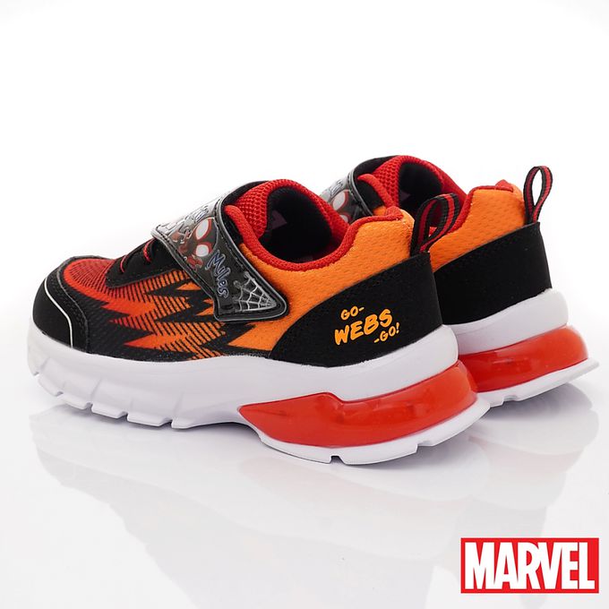 蜘蛛人-SPIDEY減壓吸震電燈鞋-MNKX24582黑橘-(中大童)-電燈鞋-黑橘