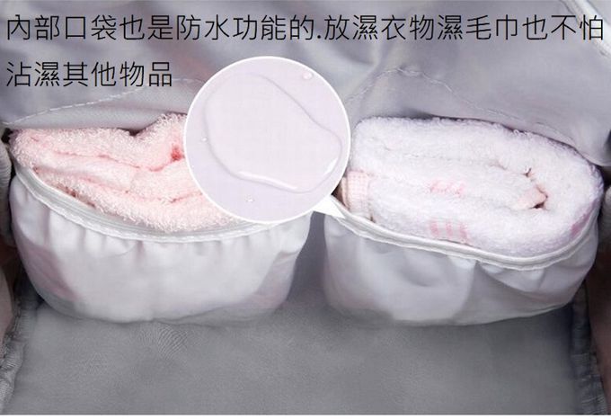 Heine 海恩 - WIN-182多功能媽媽包 後背包 防潑水背包 流行女包 育兒包 待產包-經典灰