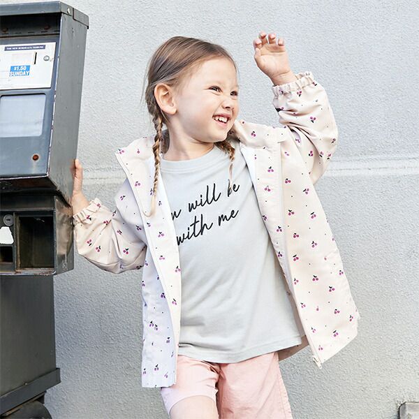 日本 b-ROOM - 潑水加工 連帽2WAY防風外套(附收納袋)-恐龍-軍綠