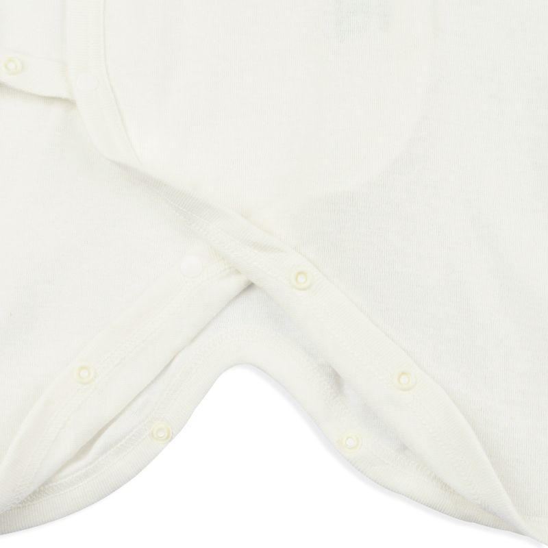 akachan honpo - 長袖新生兒內衣6件組-按釦款 吸水速乾+保濕-咖啡色 (肚衣:50cm;蝴蝶裝:50~60cm)