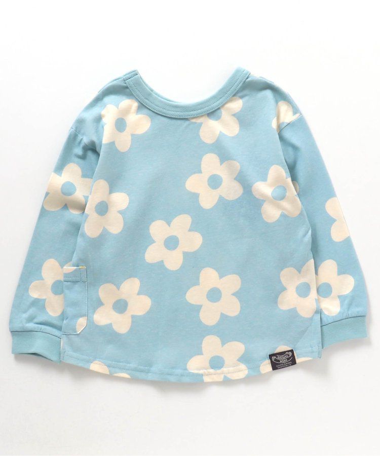 日本 BREEZE - 正反OK！圓領印花長袖上衣-棋盤格-彩色