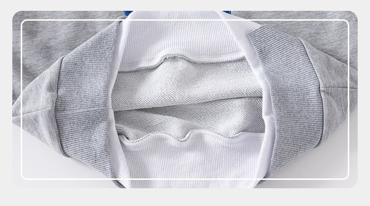 WELLKIDS - 圓領棉質不規則長袖上衣/大學T-H!-灰色