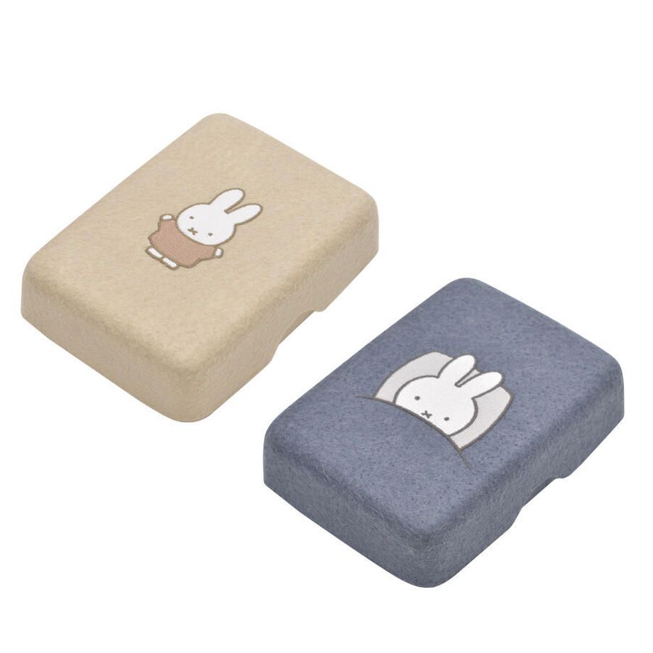 日本P+G design - 刺繡羊毛氈硬式掀蓋收納盒-早安米飛