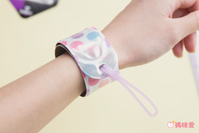 日本文具 SONIC - 安全反光手環-粉紫點點