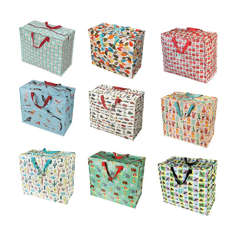 英國 Rex London - 衣物/棉被超大多功能防水環保收納袋/萬用袋-藍花朵朵