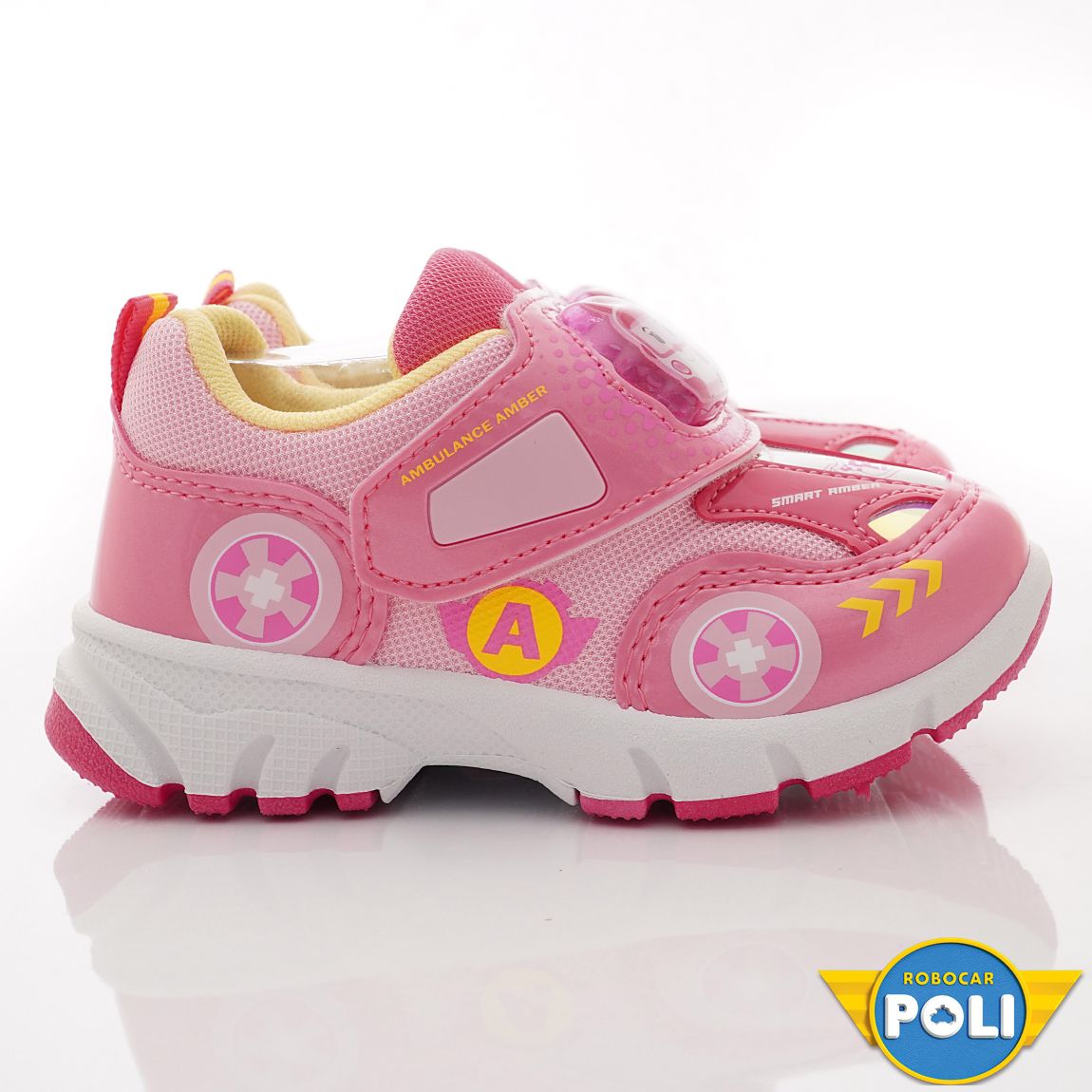 POLI 波力救援小英雄 - 台灣製電燈休閒運動款(中小童段)-運動鞋-粉紅