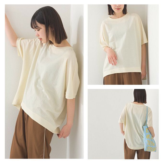 日本 OMNES - 接觸冷感 嫘縈休閒廓形短袖上衣-黑