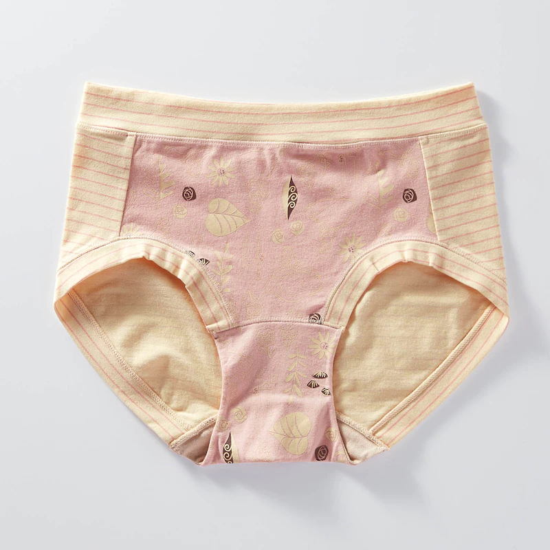 日本千趣會 - 迪士尼印花棉質內褲(媽媽)-小熊維尼-薄荷