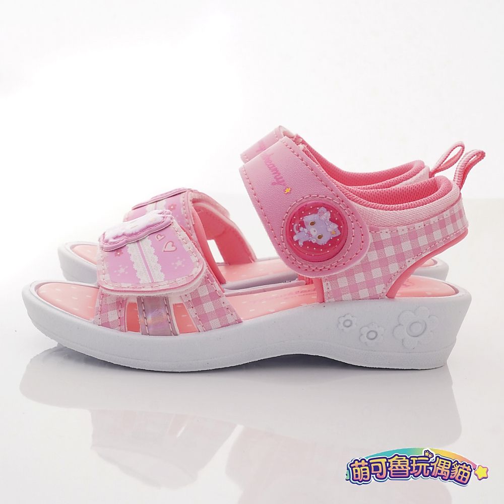 萌可魯玩偶貓 - 台灣製電燈涼鞋(中小童段)-粉