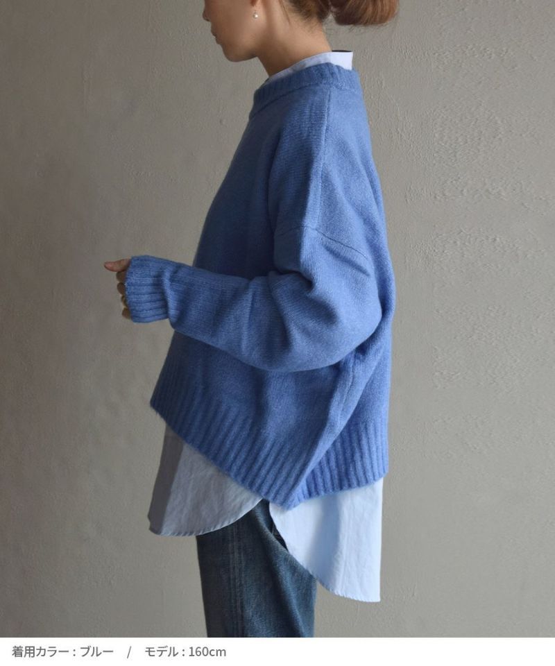 日本 zootie - 柔軟圓領短版針織毛衣-咖啡牛奶