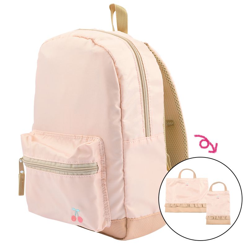 akachan honpo - 背包3件組-粉紅色