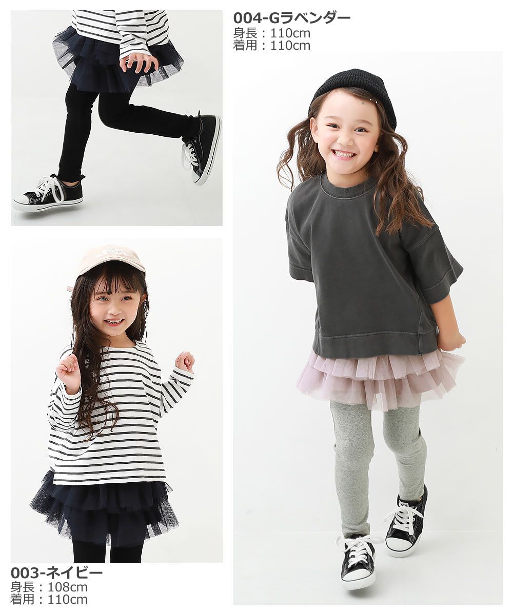 日本 devirock - 雙層紗層次內搭褲裙-桃粉