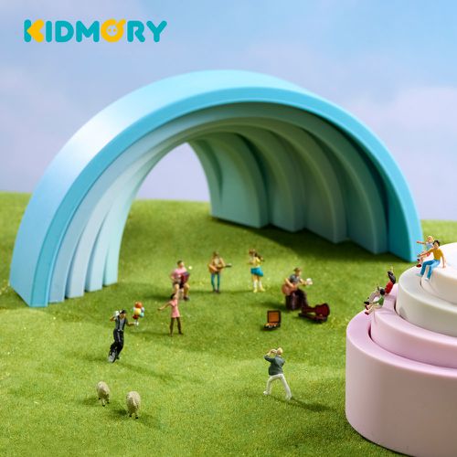 矽膠疊疊樂感統玩具-彩虹 KM-851-RB