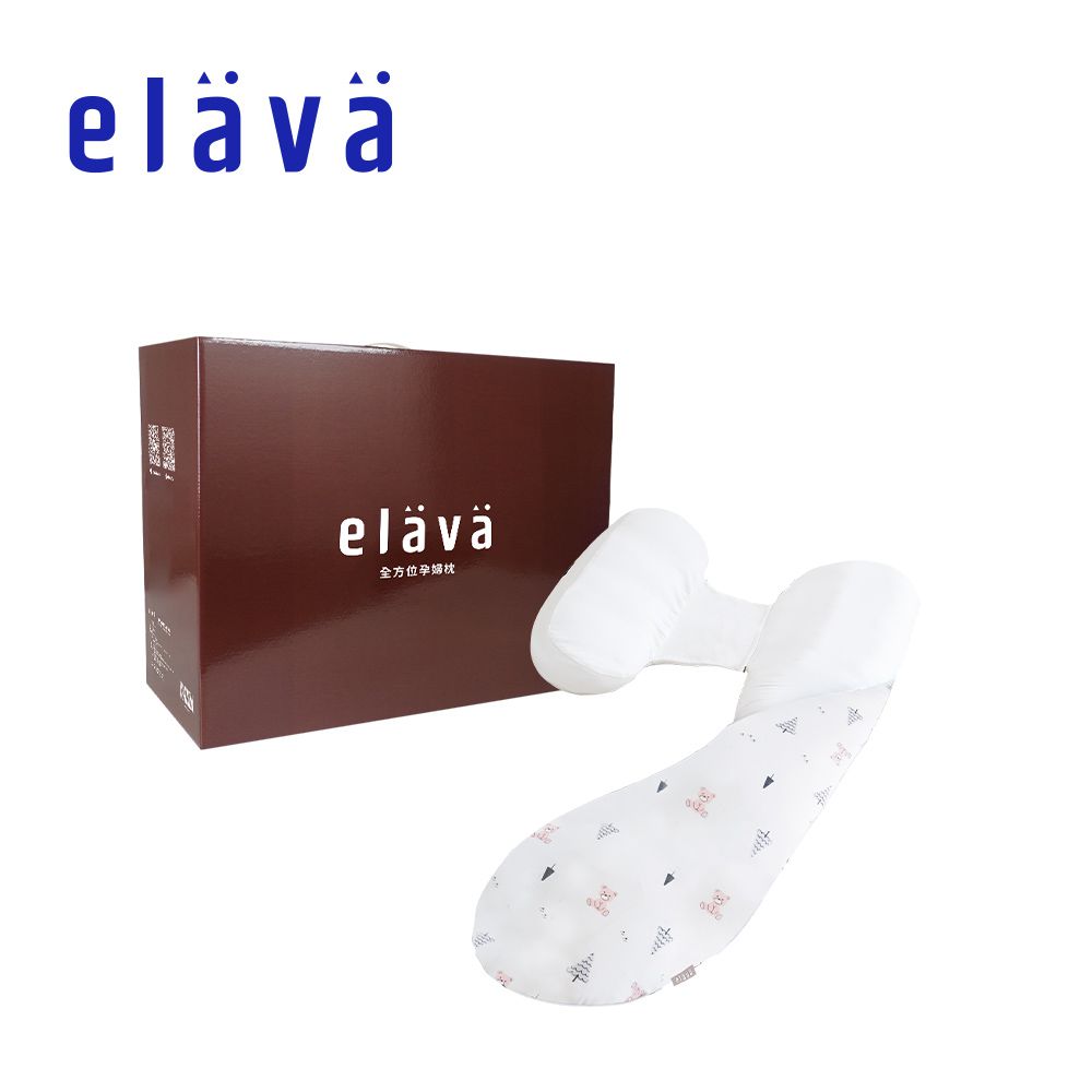 Elava - 韓國 全方位孕婦枕 枕芯+枕套+彩盒-莫代爾款-小熊森林