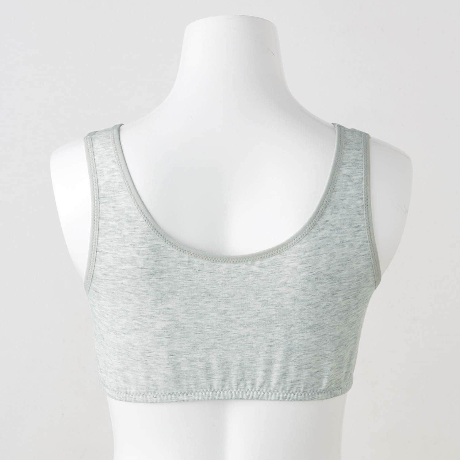 日本 Hummingchouchou - 排汗速乾 附Bra少女內衣/內搭胸衣-米白