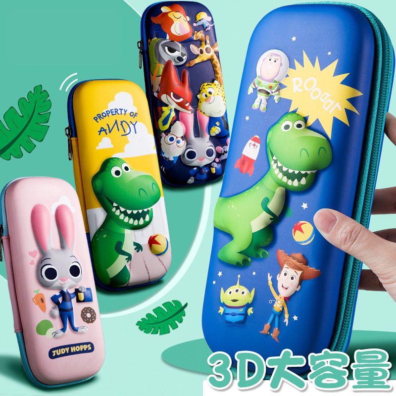 防水3D立體大容量鉛筆盒-卡通人物抱抱龍