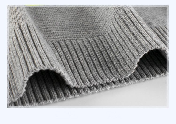 純棉針織長袖毛衣-簡約條紋