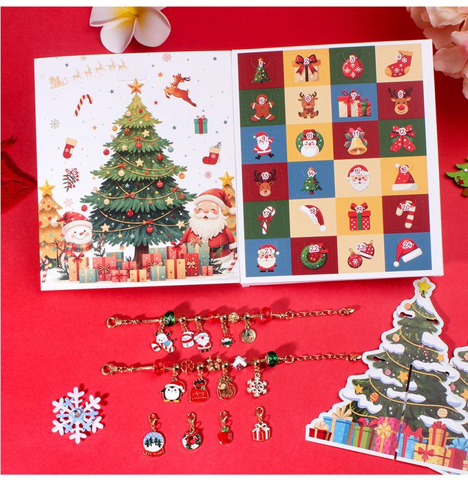 聖誕節交換禮物倒數盲盒DIY串珠手鍊2組