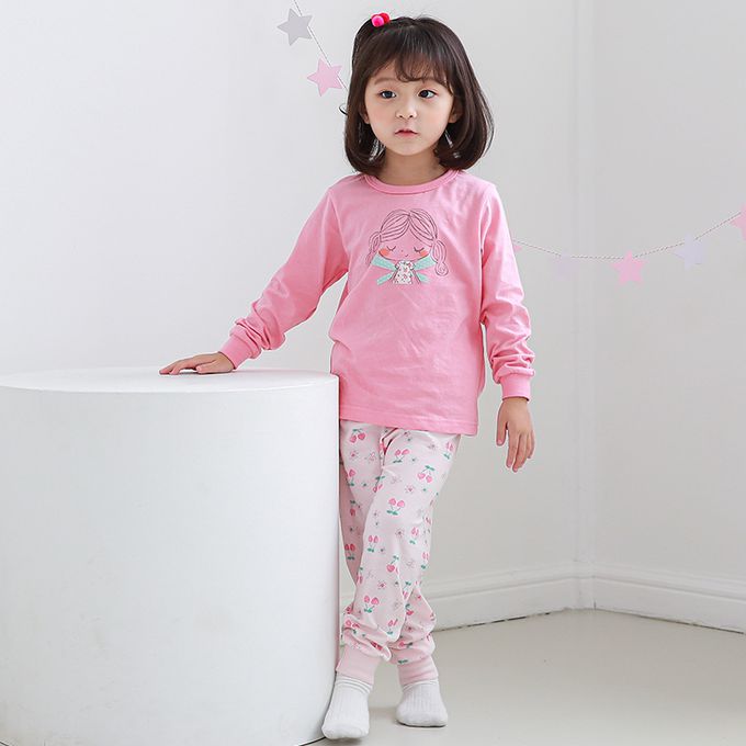 正韓 Cogibu - 極舒適無螢光劑 100% 有機棉幼兒/兒童睡衣/家居服套裝組-小仙子