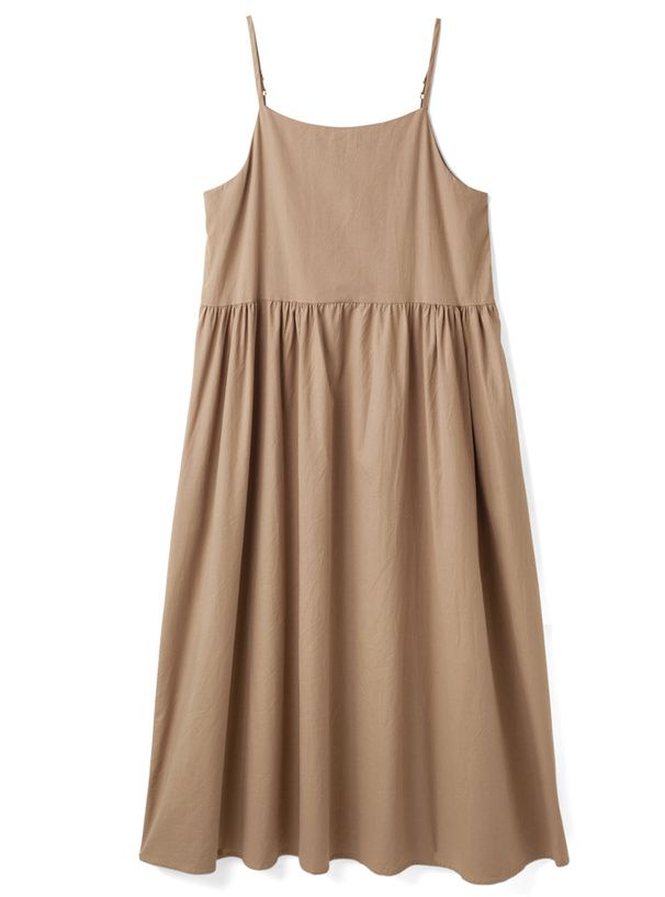 日本 GRL - 文藝感荷葉袖綁帶兩件式洋裝-深看咭 (F)