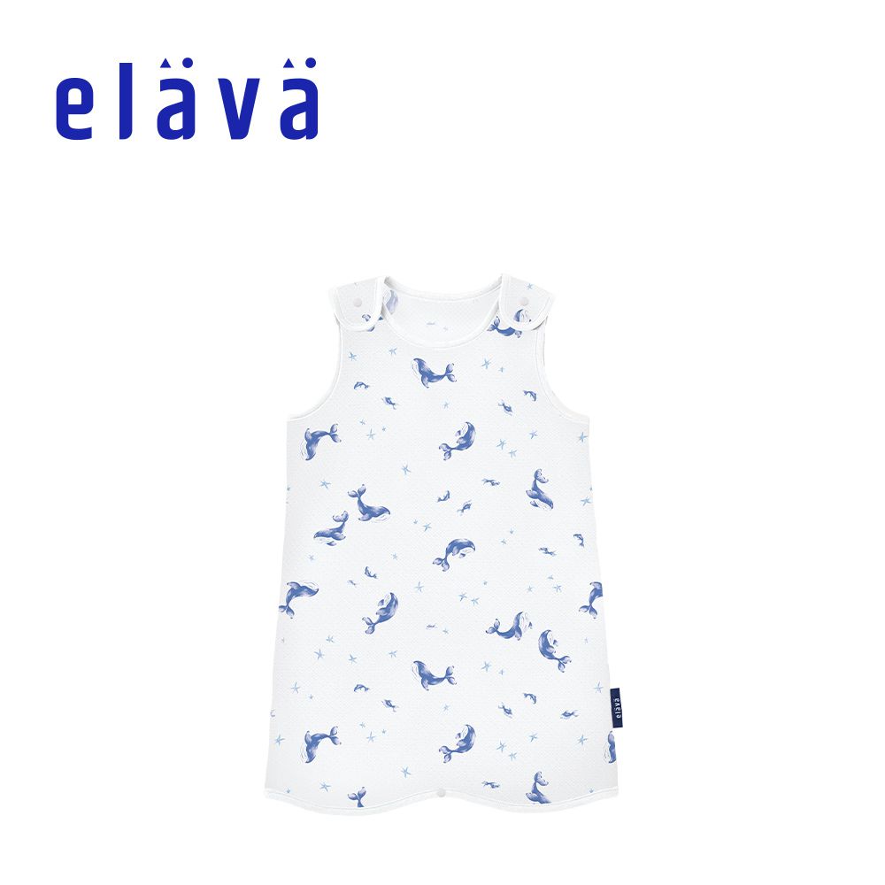 韓國 嬰幼童安撫防踢背心-絲柔款-蔚藍鯨魚