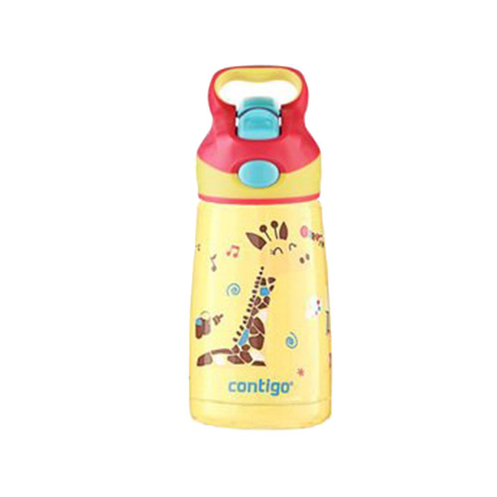 美國 Contigo - Striker 兒童保溫彩印吸管瓶-長頸鹿-296cc