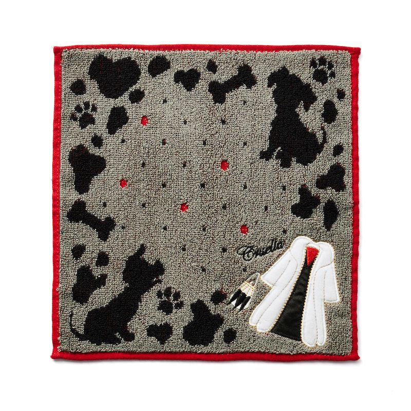 日本千趣會 - 迪士尼純棉刺繡方巾/小手帕-壞皇后系列-白雪皇后 (25×25cm)