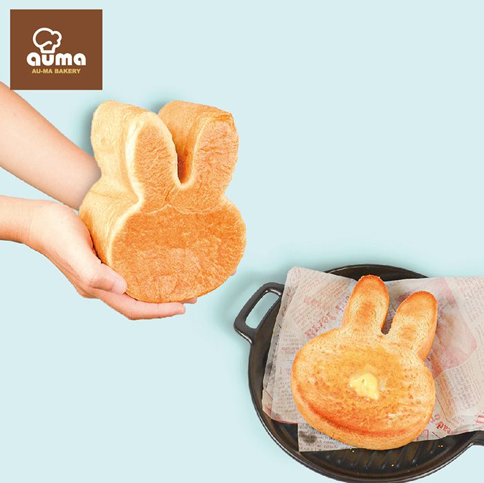 奧瑪烘焙 - 兔兔動物造型生吐司-380g ±3%/條