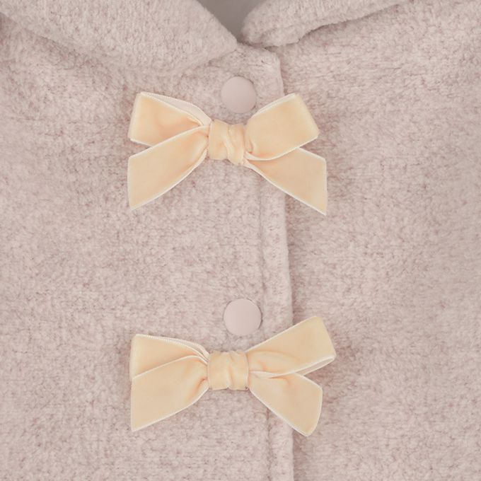 akachan honpo - 仿羔皮呢鋪棉夾克-粉紅色