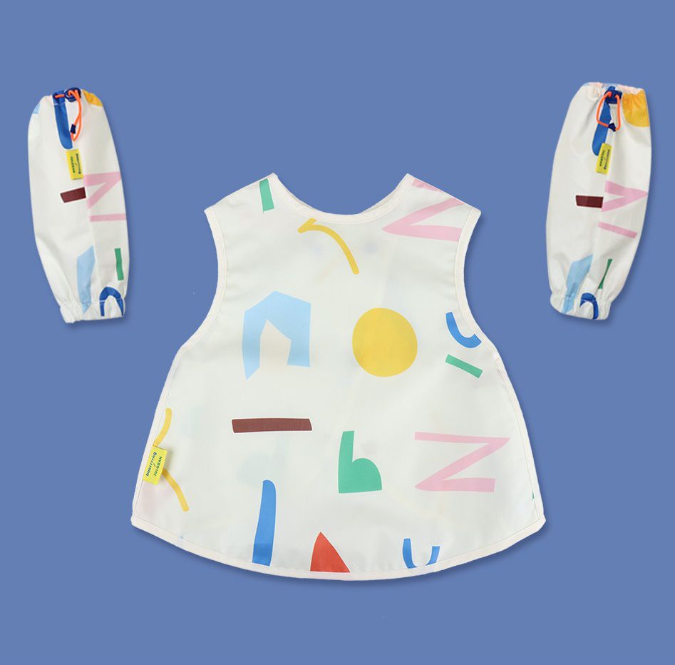 韓國 Julgran - 純棉防水圍兜/背心-薄荷綠 (1-4Y適用)