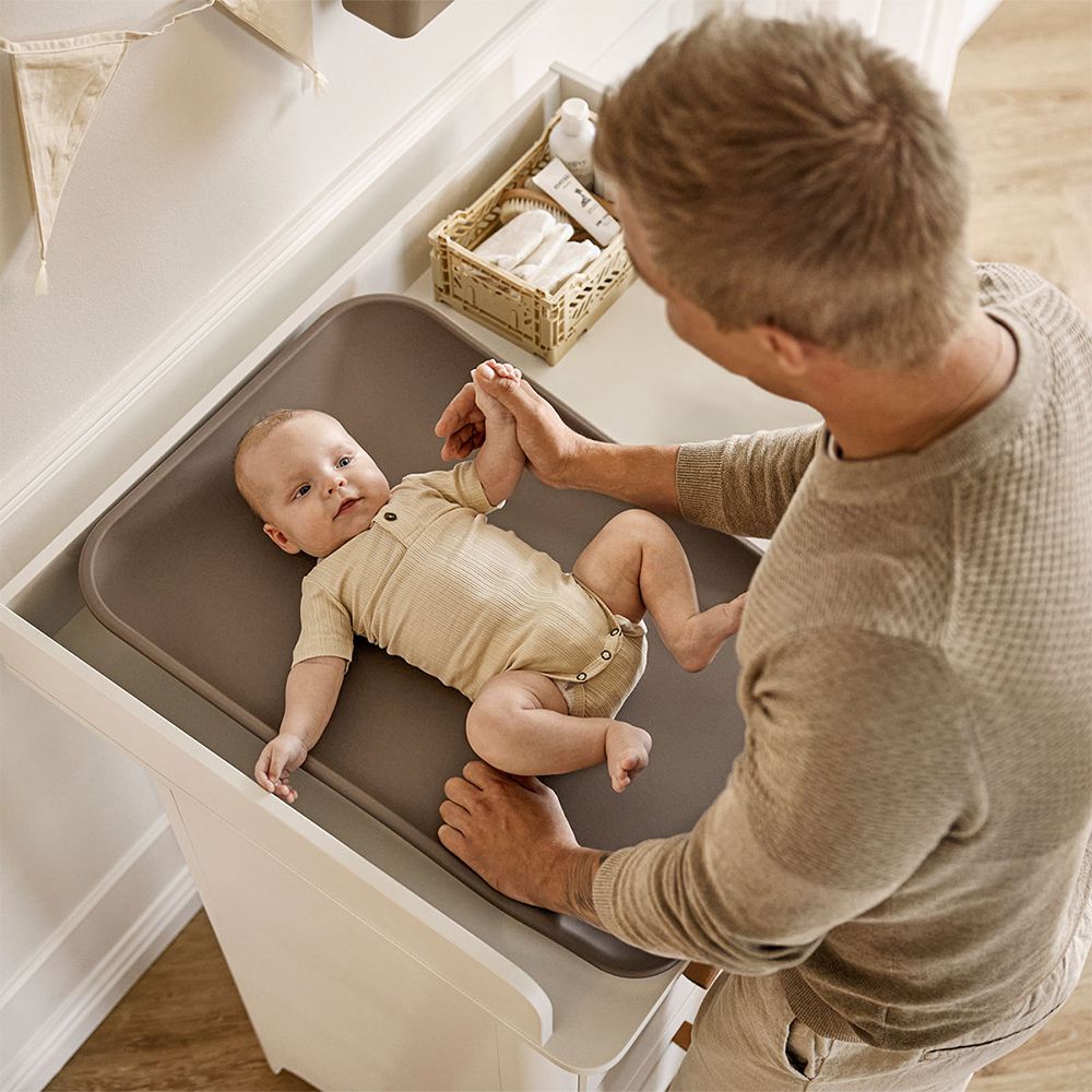 丹麥 Matty嬰兒護理軟墊/尿布護理軟墊-摩卡棕