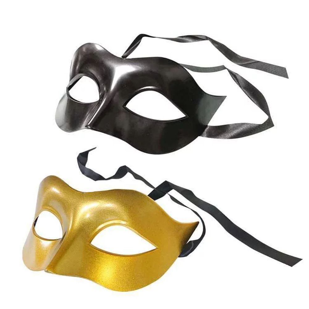 MODACore 摩達客 - 化裝舞會萬聖節派對舞蹈表演-魅影貓女眼罩面具兩入組（黑色/金色各一）