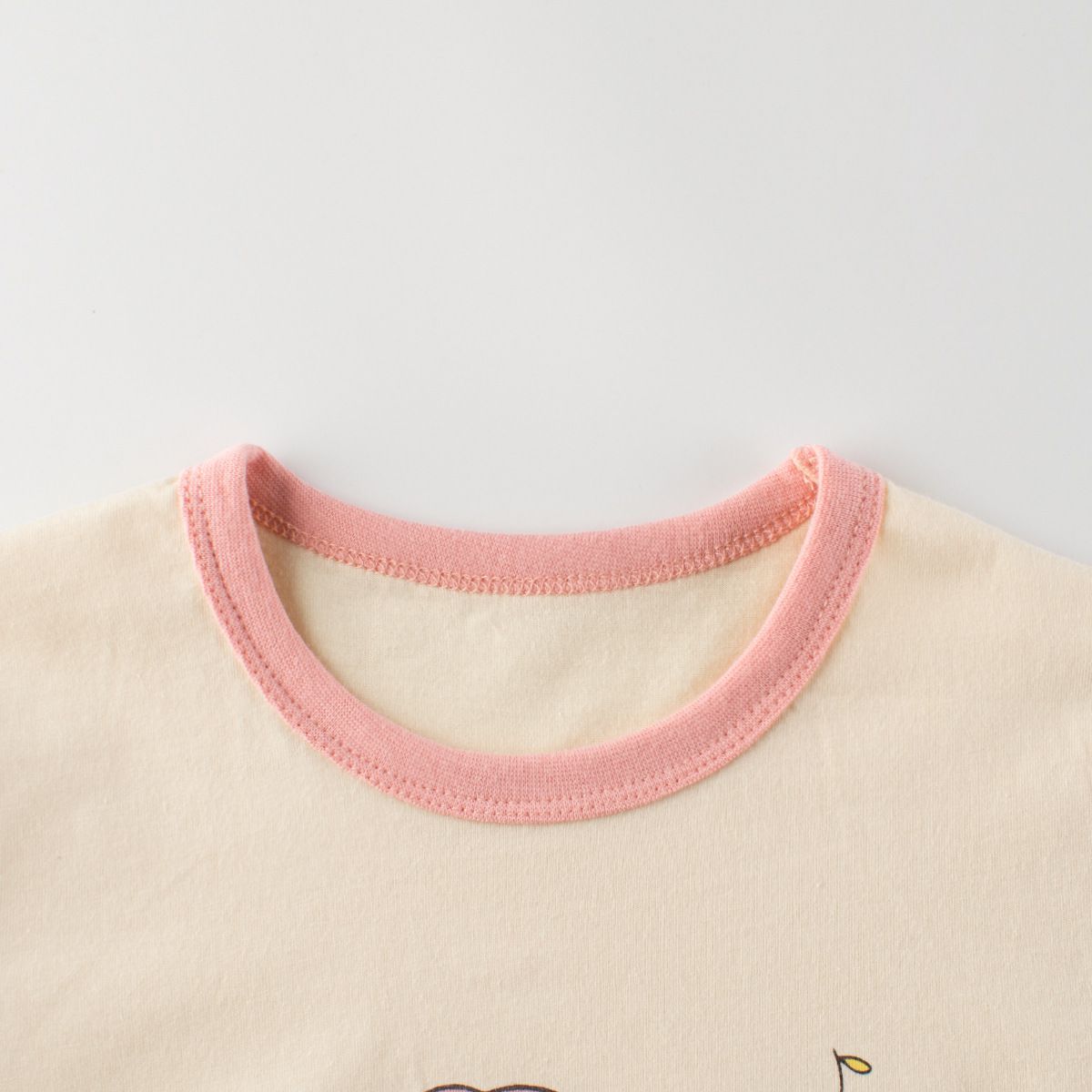 純棉短袖上衣-動物造型冰淇淋-粉+杏