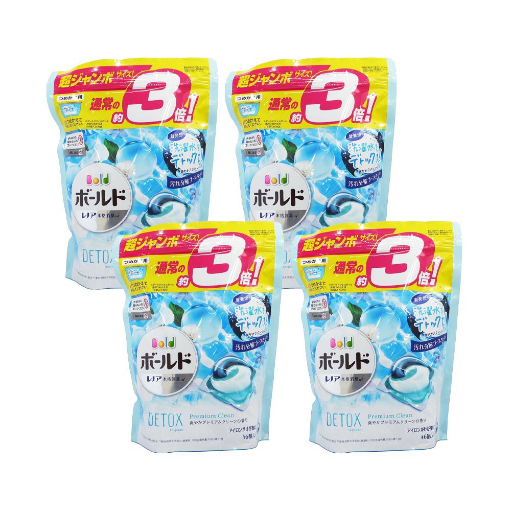 日本 P&G - 【4袋組】2021 新版X3倍洗淨力ARIEL第五代Bold 3D洗衣球/洗衣膠球/洗衣膠囊/洗衣凝珠補充包