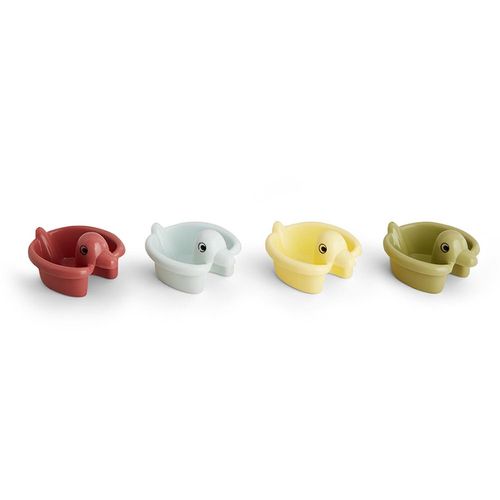 莫蘭迪色系 - 戲水小鴨船(4件組)-7cm