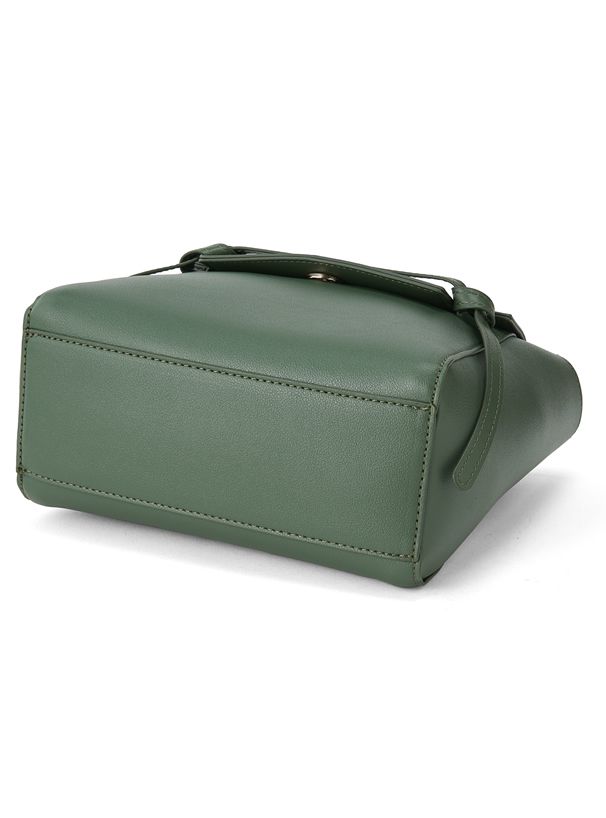 日本 GRL - 2WAY質感扭結皮革手提/肩背包-奶油杏 (F)