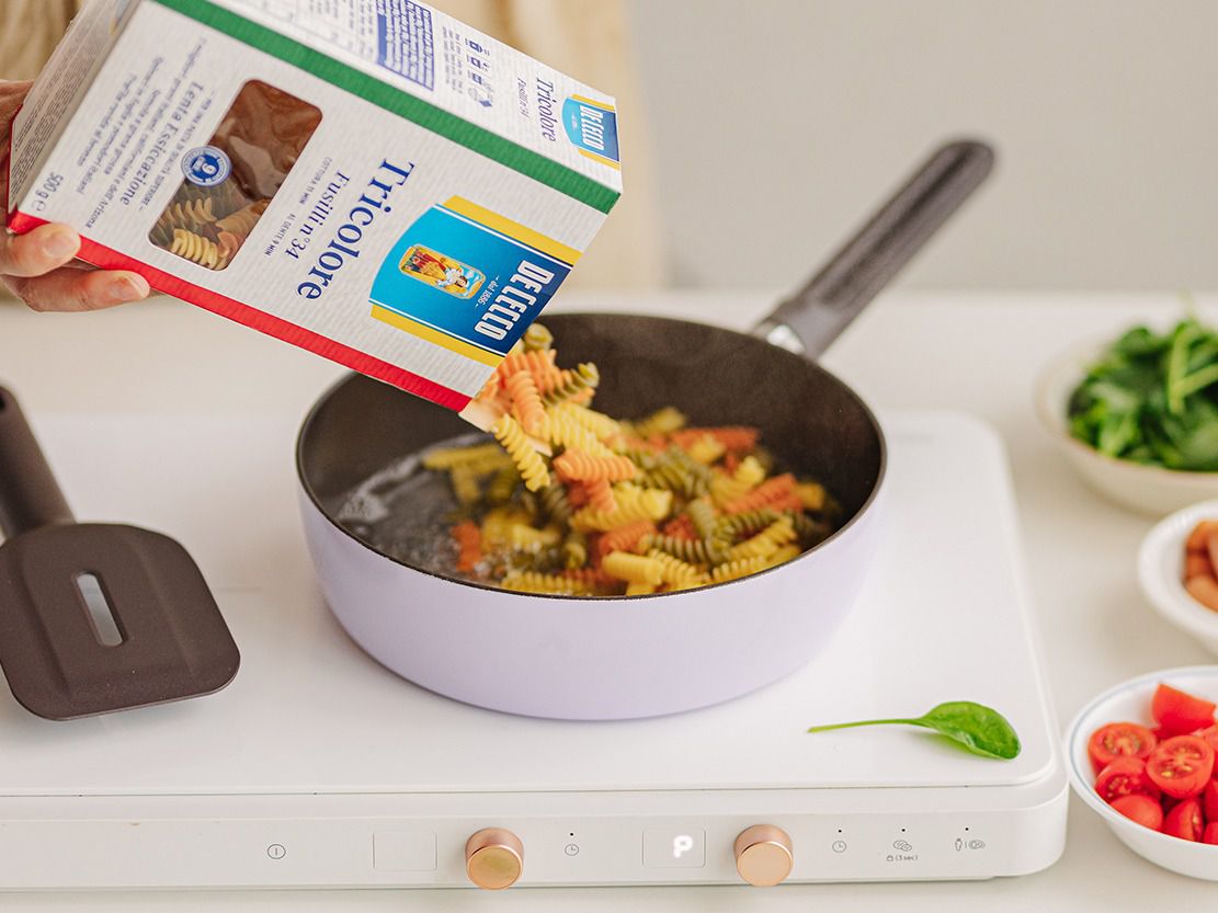 韓國 Dr.HOWS - NEO炒鍋-附鍋鏟-玫瑰粉-24cm