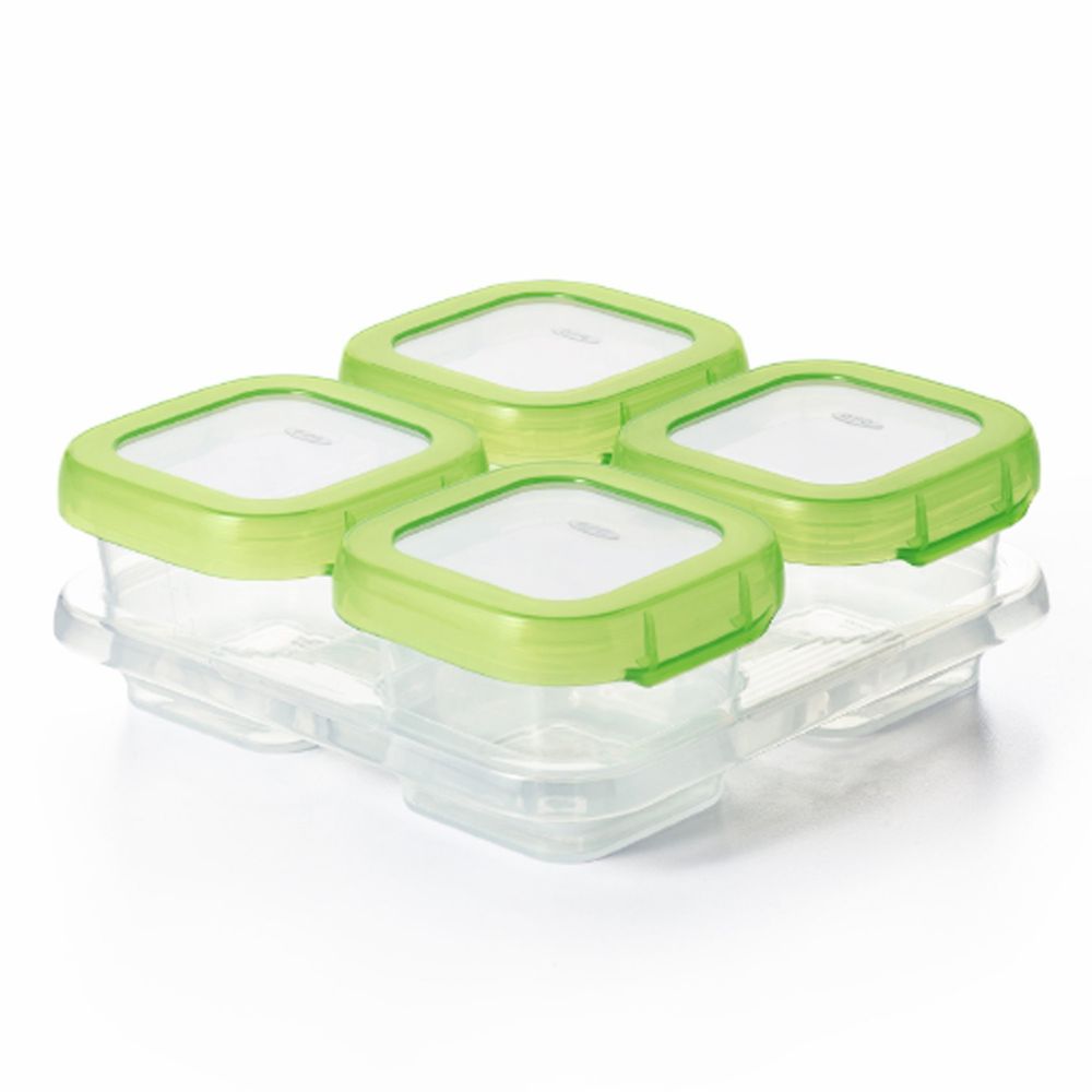 美國 OXO - 好滋味冷凍儲存盒(4oz)-青蘋綠