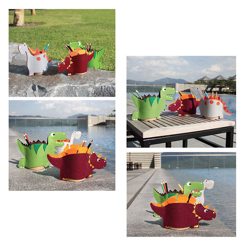 正韓Hello HiZoo - 純手工製恐龍造型質感收納筆筒 (收納筒/萬用筆筒/多功能筆筒)-暴龍