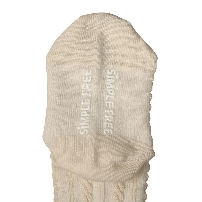 akachan honpo - 長統襪-繩紋 蝴蝶結-象牙白色 (9～14cm)