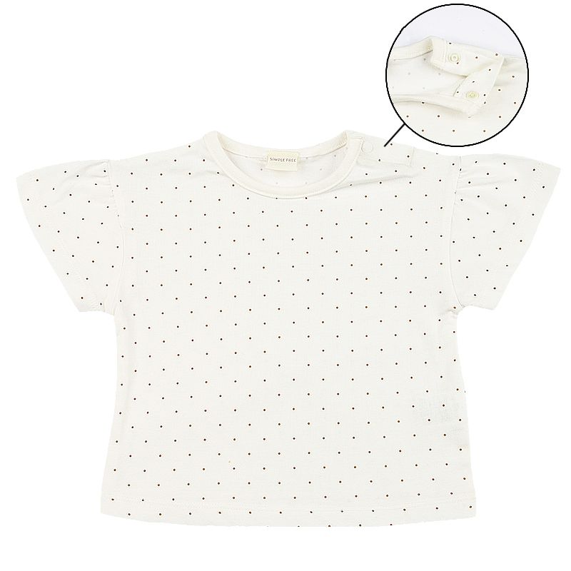 akachan honpo - 短袖上衣+洋裝-有肩釦-粉紅色