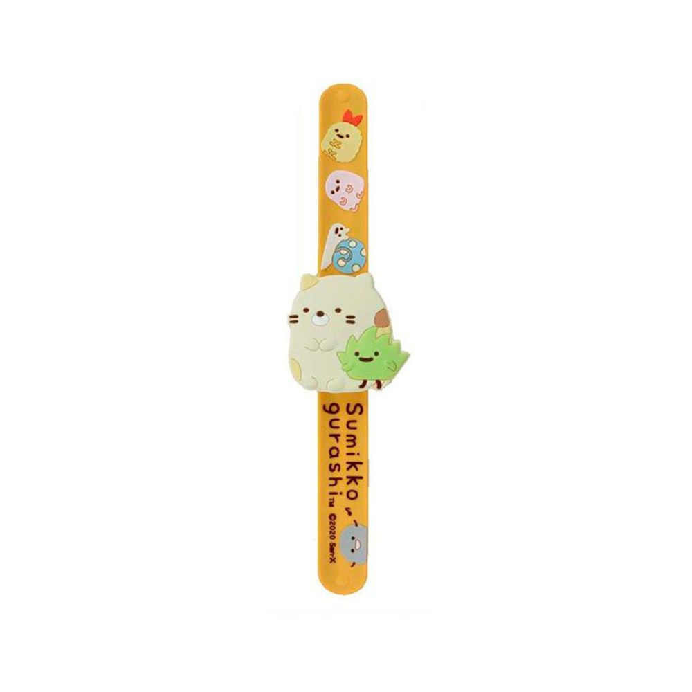 日本代購 - 角落生物 兒童手錶-貓咪-掀蓋/啪啪圈錶帶款 (橘)