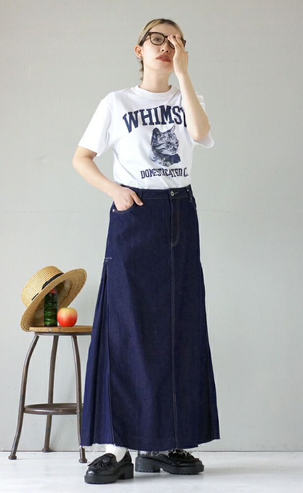 日本 zootie - 彈性輕量修臀丹寧魚尾裙-深藍