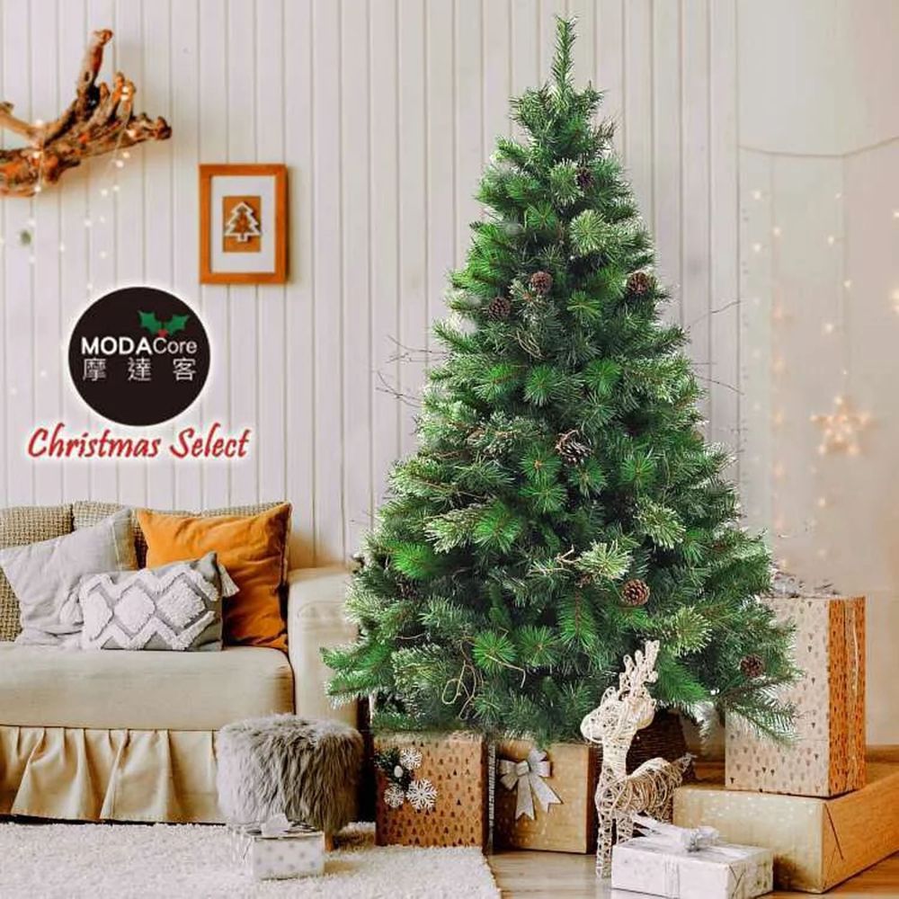 MODACore 摩達客 - 耶誕-6呎/6尺(180cm)頂級雙松針枯枝擬真混合葉聖誕樹-裸樹(不含飾品不含燈)本島免運費