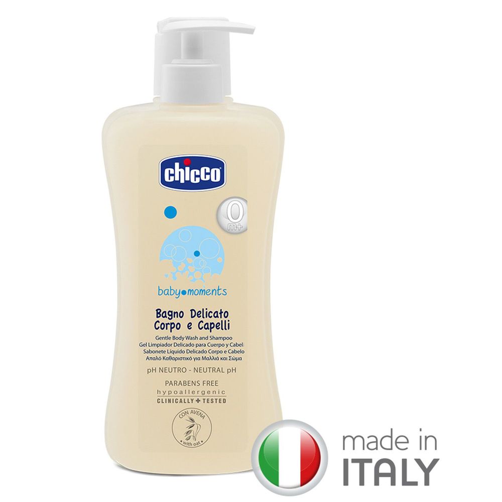 義大利 chicco - 寶貝嬰兒溫和洗髮/沐浴露(初生寶寶專用)-500ml