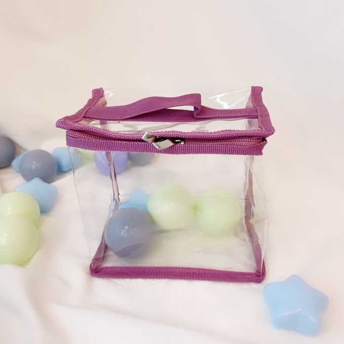 妞妞絲 - 透明收納袋-玫瑰煙粉 (XS)