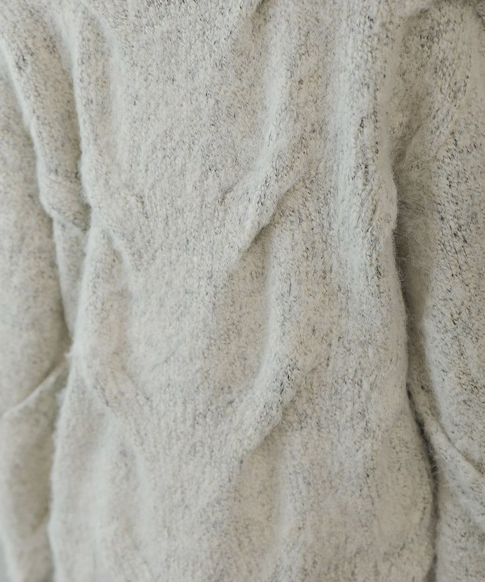 日本 Bab - 季節感立體麻花大寬袖針織上衣-深灰