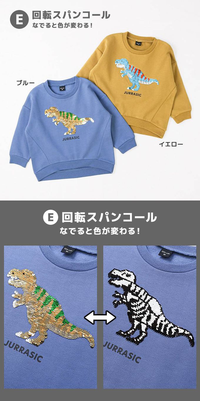 日本 ZOOLAND - 裏起毛 帥氣男孩長袖上衣-亮片警車-海軍藍